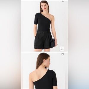 J. Crew women’s Medium Form knit One-Shoulder Elbow-Sleeve T-shirt NWT